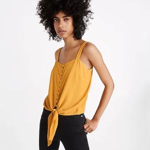 Madewell Button Front Tie Tank. Small.
